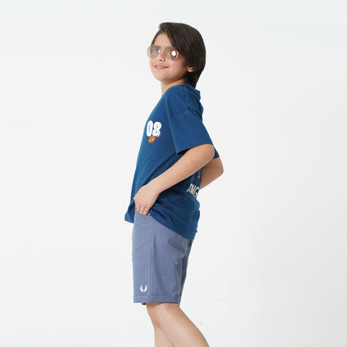 Grey logo shorts